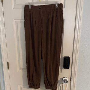 HALARA women’s Corduroy Joggers in Rich Brown